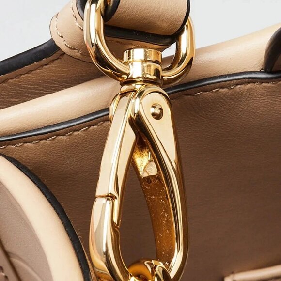 Prada Beige Soft Calfskin Leather Symbole Small Tote Bag - 1BA379 - Picture 6 of 10